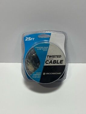 Scosche 25ft Twisted Audio Cable - Black & Blue
